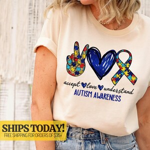 Autism Shirt, Autism Awareness Shirt, Autism Teacher Shirt, Teach Accept Understand Love Shirt, Teacher Shirt, Autism Mom Ribbon Shirt