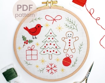 Eenvoudig borduurpatroon kerstboom (pdf)