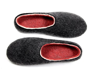 Blackbird inspired Wool Women Home Shoes Slippers with / without the non slippery rubber soles