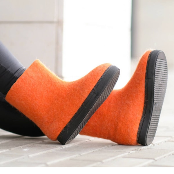 Handmade Felt Boots Etsy