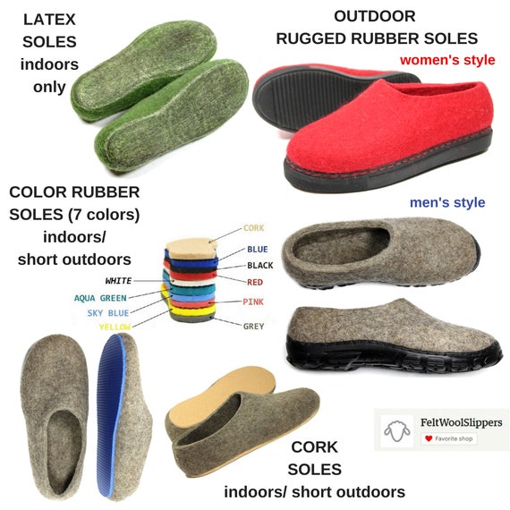 wool clogs with cork soles