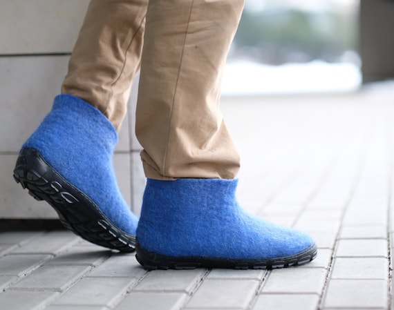 mens blue boots