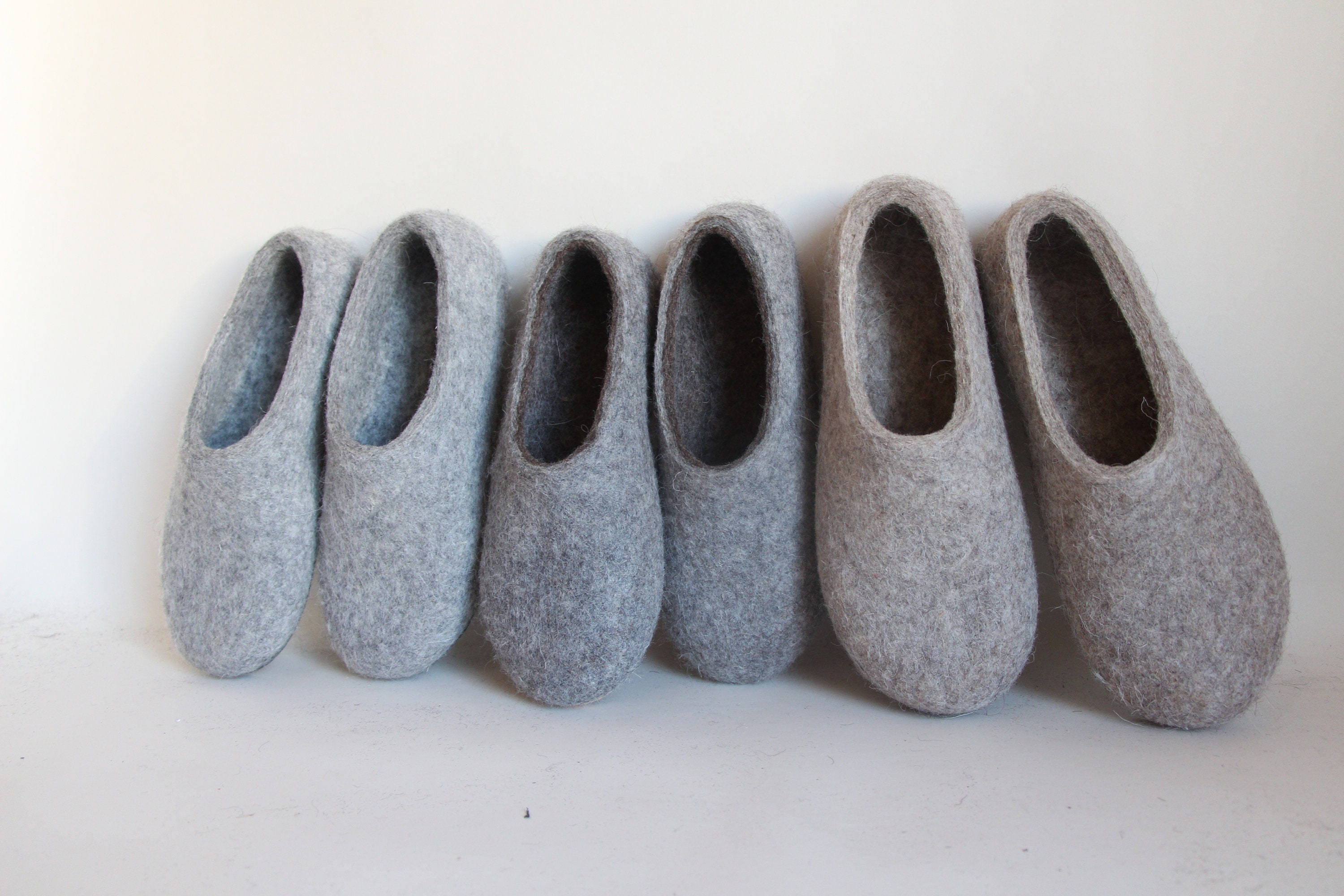 Scandinavian organic wool slippers for 
