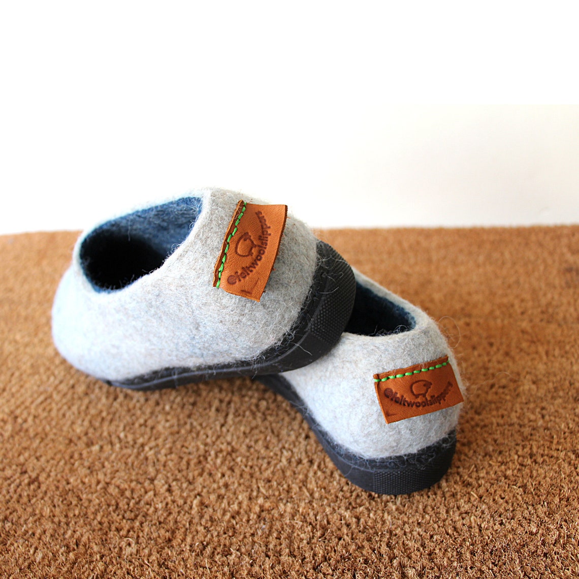 Handmade Felt Shoes Women Beige Ocean Depths Organic Wool Etsy