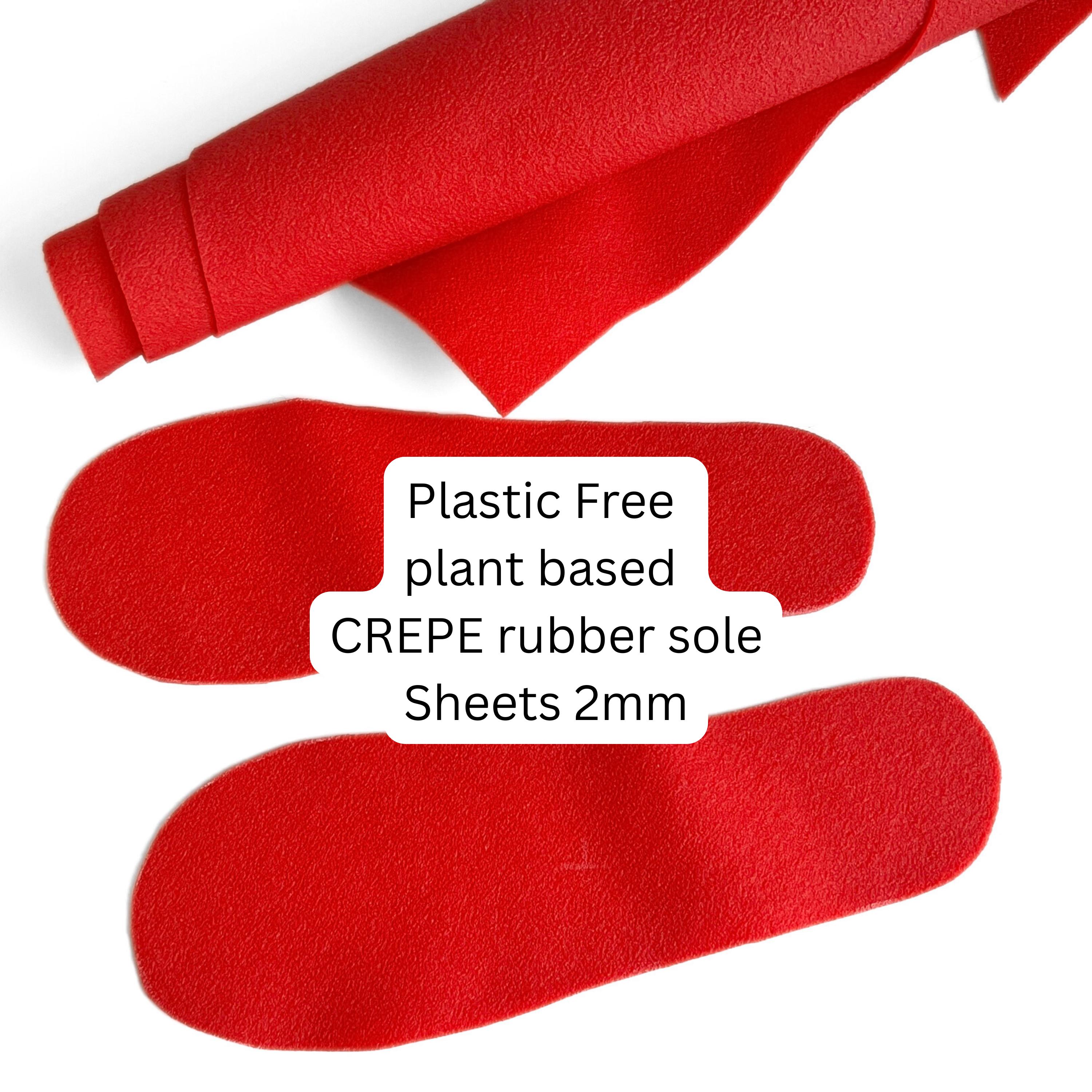 Plastic Free Rubber Soles – DIY Crepe Sheets Plant-Based for Handmade Slippers and Shoes, Zero Waste Craft Supply Caoutchouc Non-Slip