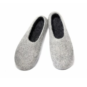 Aardingsslippers voor heren, vilten huisschoenen met achterkant, biologische wol blootsvoets comfort voor mindful leven, cadeau voor resetten van het zenuwstelsel