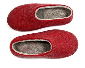 Herenslippers van wol, vilten pantoffels voor koude vloeren, lijmvrije warme wintermuiltjes, knus cadeau voor hem om op blote voeten te dragen
