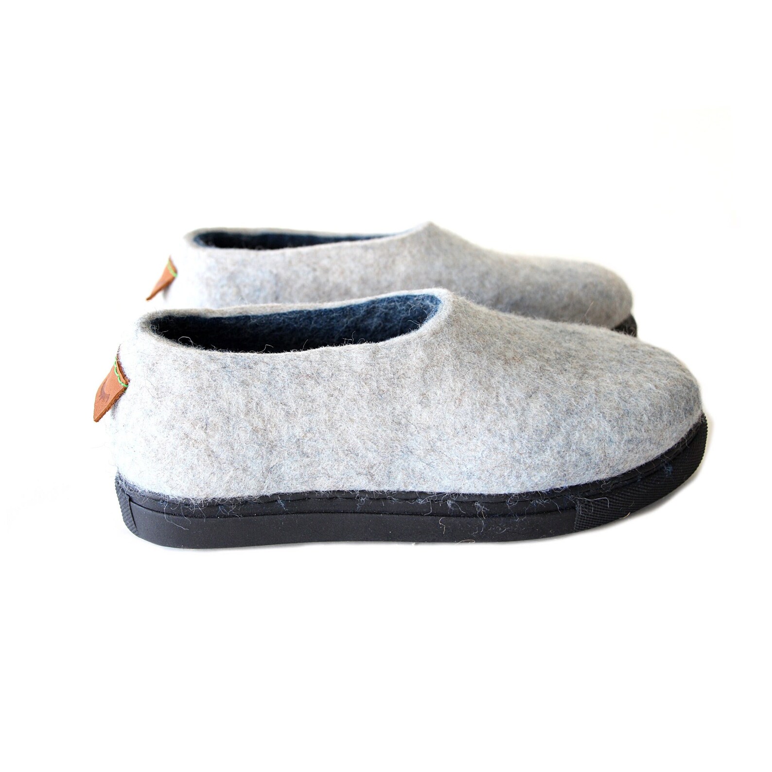 Handmade Felt Shoes Women Beige Ocean Depths Organic Wool Etsy