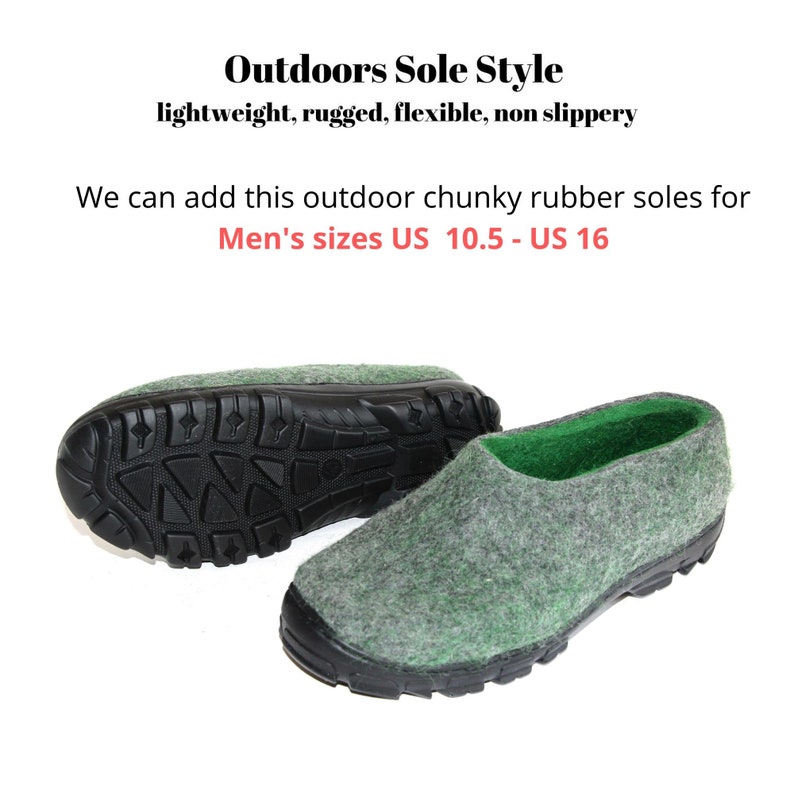 Mens organic slippers boiled wool slippers Gray Black felted Etsy