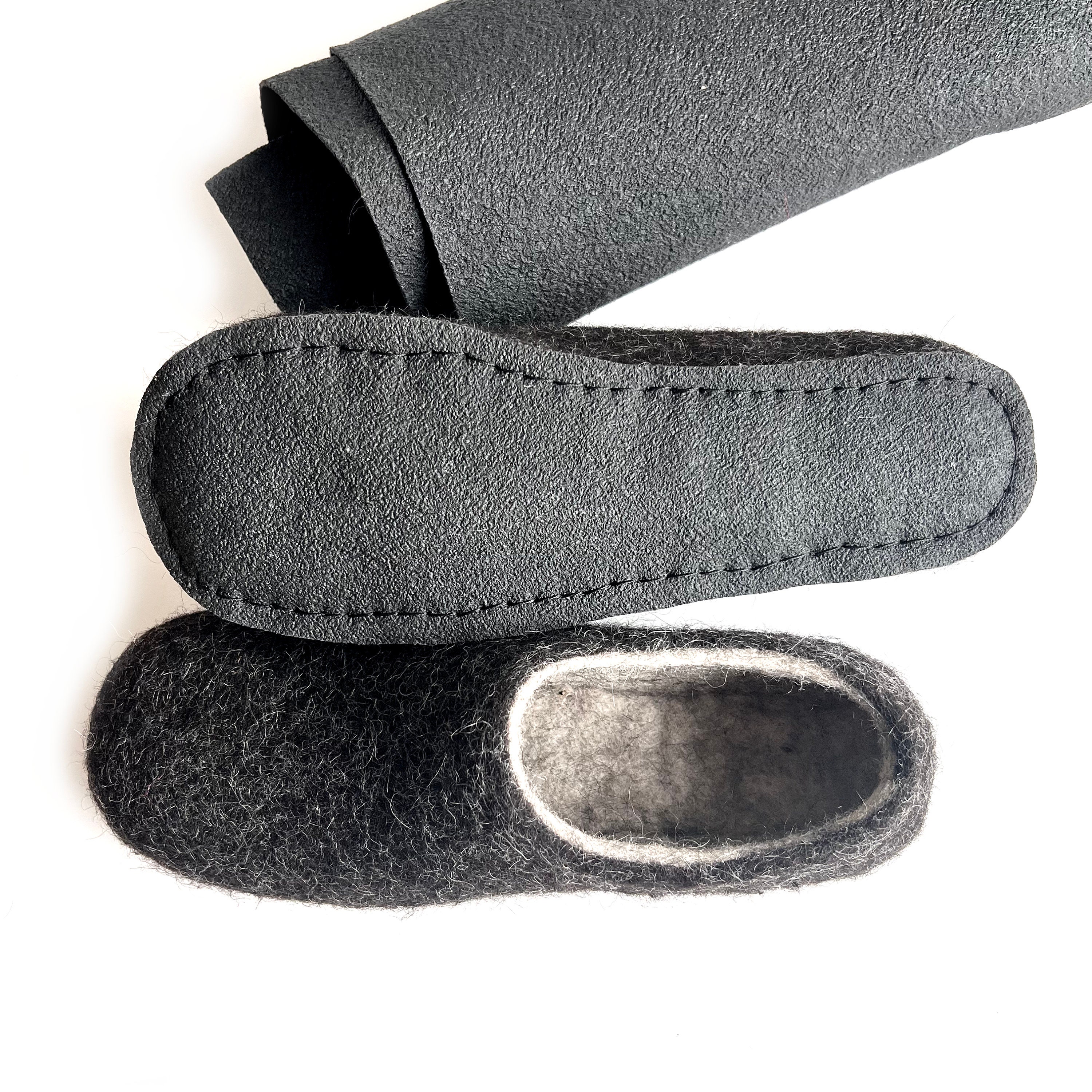 Bottes-Maison En Feutre De Laine 100% - Taille 40-41 (UK 7.5) Bleues Par Svetelka