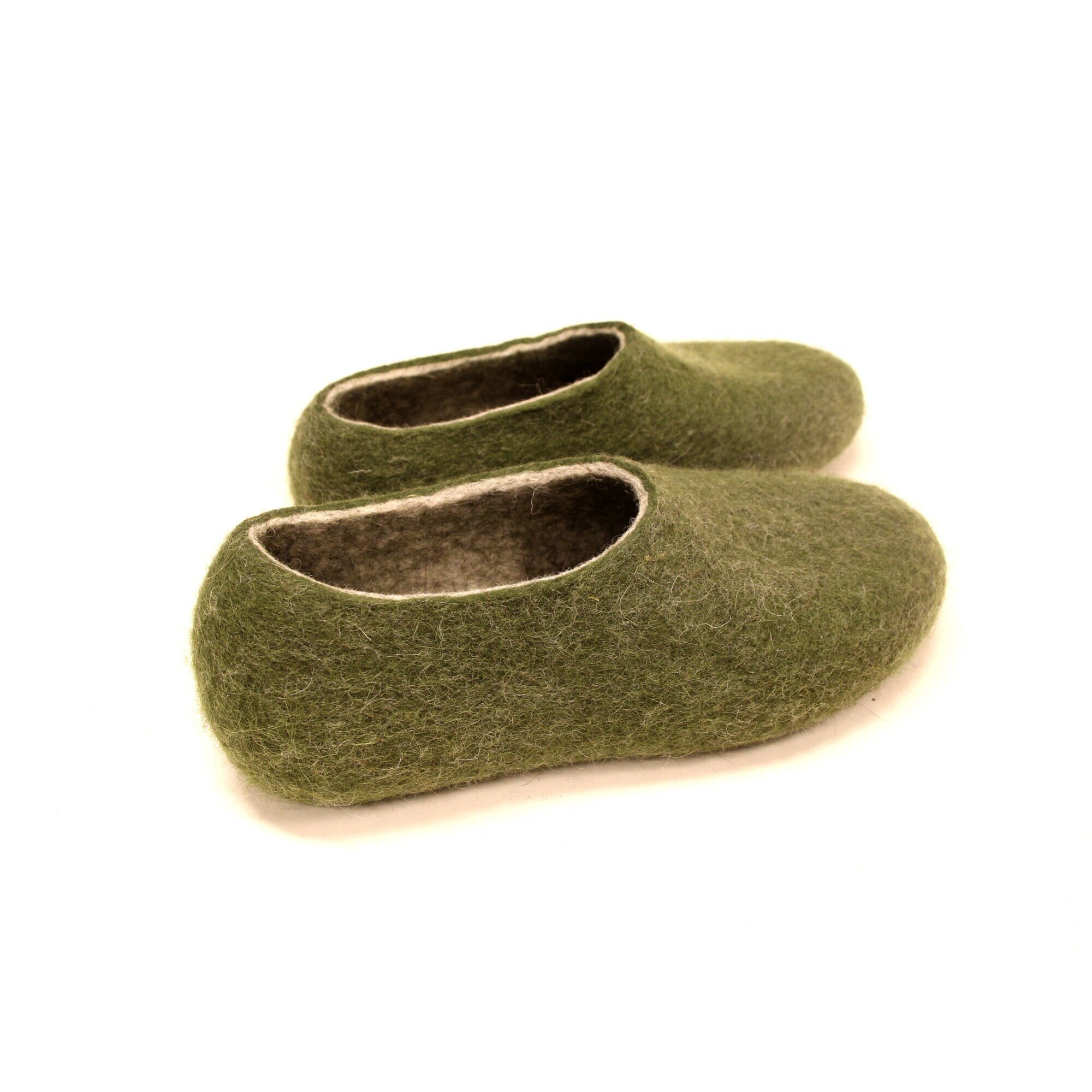 Olive Branch Mens Wool Slippers 