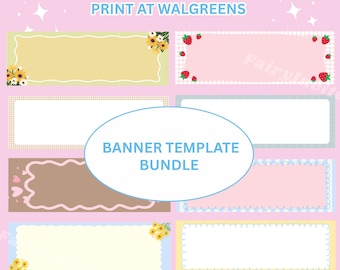 Paquete de plantillas de banners editables, banner imprimible de Walgreens, descarga instantánea de Canva