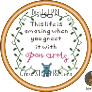 Epic The Musical Open Arms Cross Stitch Pattern