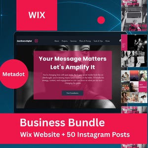 Wix Website Template & Instagram Posts: Coaching Business Brand Bundle