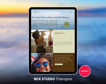 Szablon strony internetowej terapeuty dla specjalistów zdrowia psychicznego: doradztwo, nowoczesny projekt Wix Studio