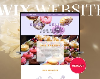 Artisan Bäckerei und Konditorei Webseite | Süßer Onlineshop Wix Website Template