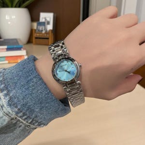Classic Silver Women's Watch, Elegant Luxury Timepiece, Delicate Princess-Inspired Bracelet Watch, Feminine Gift for Her