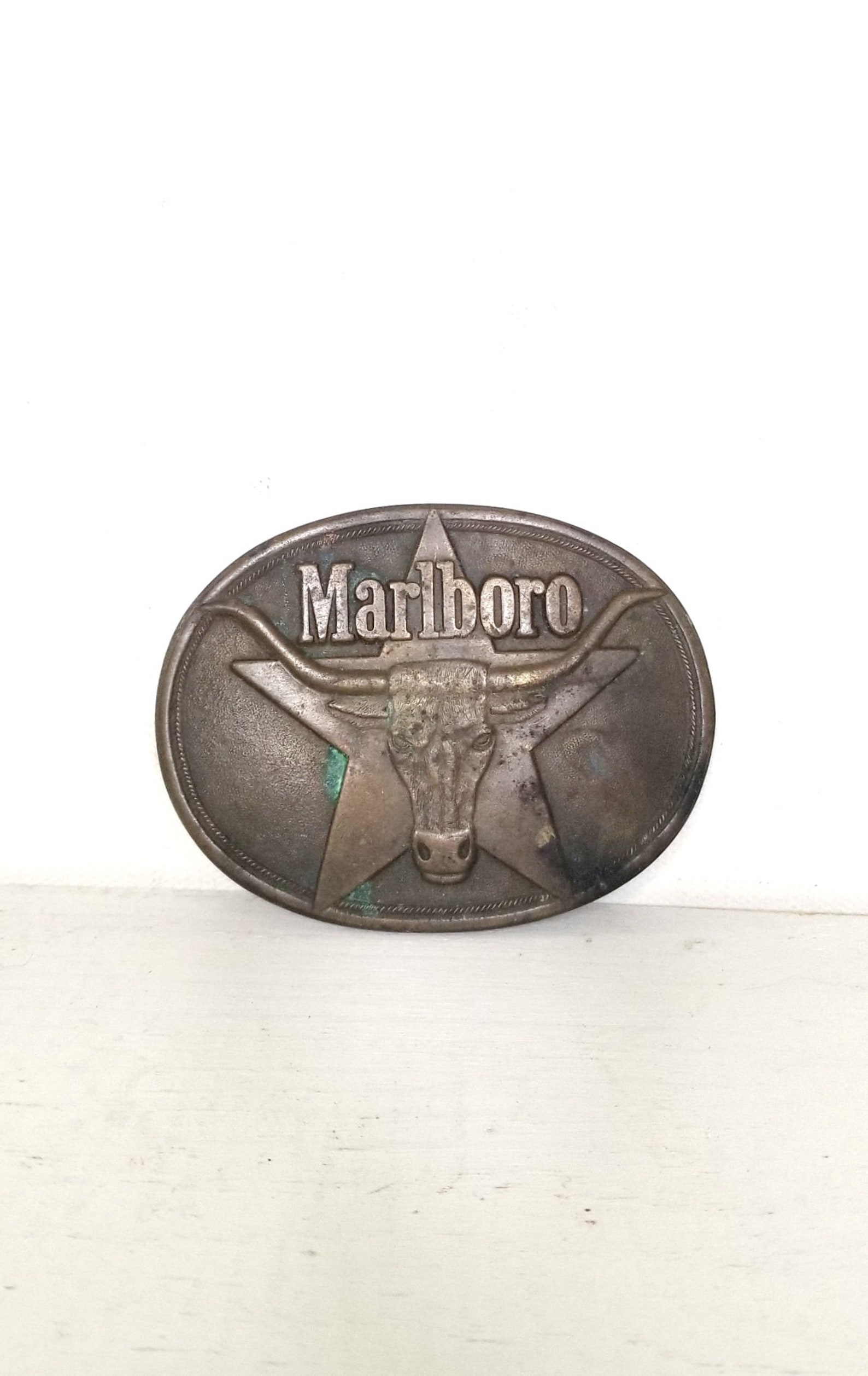 Vintatge 1987 Marlboro Belt Buckle. Phillip Morris Inc. Solid Etsy