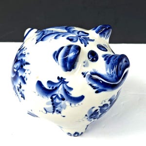 Vintage Porcelain Piggy Bank - Etsy