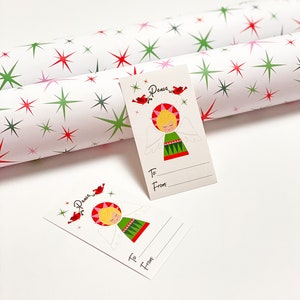 Christmas angels sticker gift tags by Gigglemugg