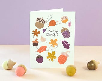 Fall Leaves Thank You Card: Autumn Greetings