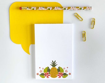 Tropical Pineapple Notepad, 4 x 6 Memo Pad