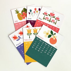 2024 Floral desk calendar pages by Gigglemugg