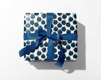 Blueberry fruit gift wrapping sheets