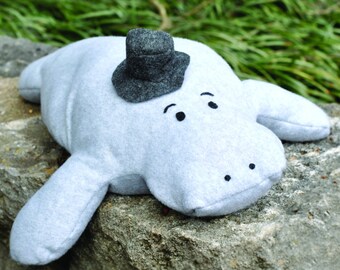 PDF Pattern: Hugh Manatee Stuffed Animal Sewing Pattern, Great Gift for Kids!