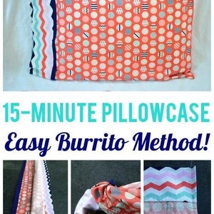 Amazing 15-Minute Burrito Pillowcase: Easy PDF Sewing Pattern for Beginners image 4