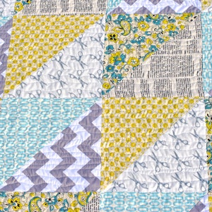 Easy, Modern Triangles Baby Quilt Pattern for Beginners! Instant Download PDF Quilt Pattern