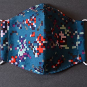 Custom Fabric Fitted Face Mask for Kids Age 3 to 11  /  Back to School!  / Two Layer