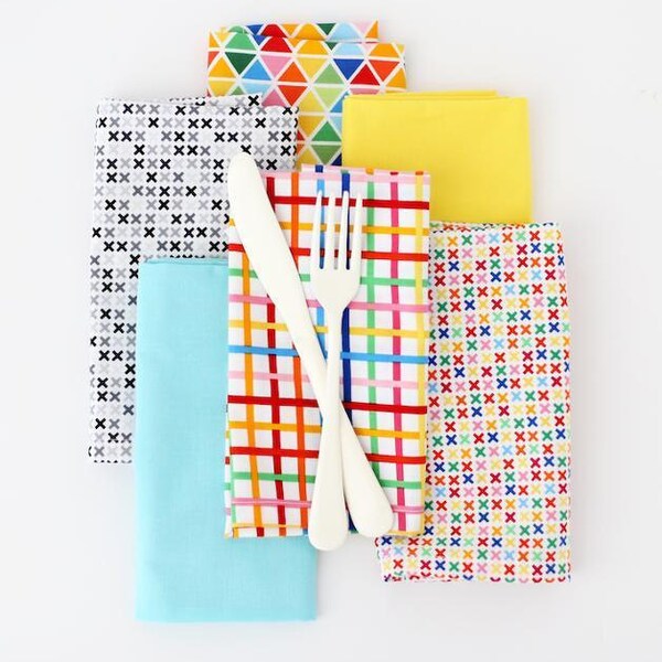 Party-Ready Mitered Corner Dinner Napkins! Easy PDF Sewing Pattern for Beginners