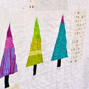 Winter Woods PDF Quilt Pattern Modern Christmas Tree Quilt in 2 Sizes, Lap and Crib image 3