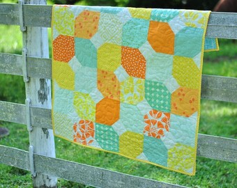 Easy Modern Snowball Baby Quilt Pattern for Beginners Instant Download PDF Quilt Pattern Etsy