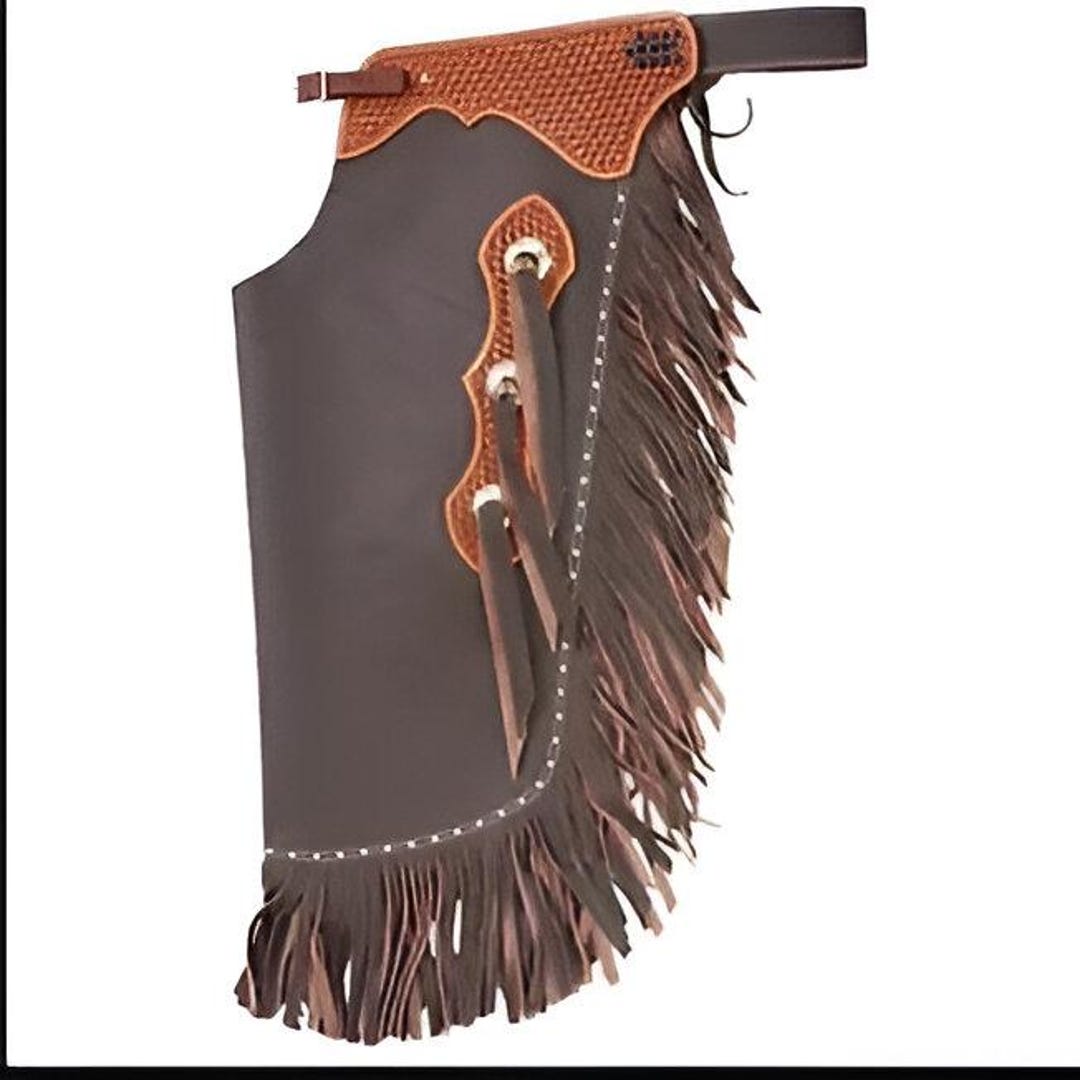 Leather Chinks Short Chaps Hand Made Western Chap Leather Horse Riding ...