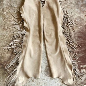 Leather Chinks Chaps Cowgirl Hand Made Western Chap Suede Leather Horse Riding Fringes Pant Cowboy Costume Equestrian Gifts For Women