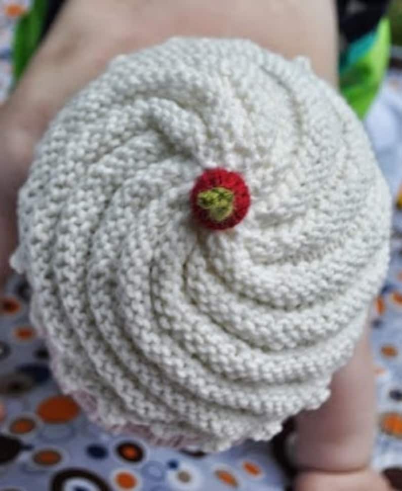 Cute as a Cupcake Hat PDF Knitting Pattern for Newborn Baby Etsy