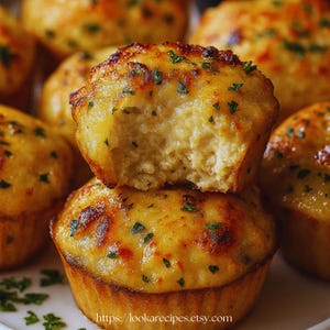 BEST RECIPE For Garlic Parmesan Chicken Meatloaves | Recipe Print Out | Dinner Recipe | Family Recipe Book | Instant Recipe Download PDF.