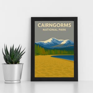 Cairngorms Digitaldruck Kunstwerk l Cairngorms National Park l Individuelles Poster, Postkarte, gerahmter Druck, Grußkarte l Portrait