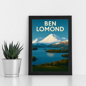 Ben Lomond Digitaldruck Kunstwerk l Scotland Mountain l Kundenspezifisches Plakat, Postkarte, gerahmter Druck, Grußkarte l Porträt