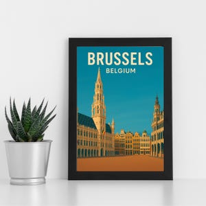 Oeuvre d'art en impression numérique Bruxelles Belgique l Belgique l Poster personnalisé, carte postale, impression encadrée, carte de voeux l Portrait