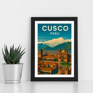 Cusco Peru Print – South America Travel Poster (Digital Download)