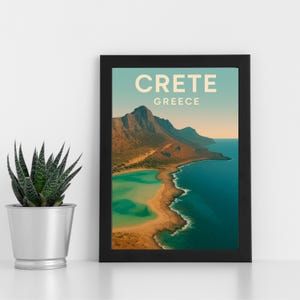 Oeuvre d'art en impression numérique de Crète, Grèce l Grèce l Poster personnalisé, carte postale, impression encadrée, carte de voeux l Portrait