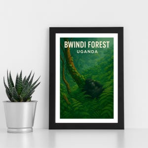 Bwindi Forest Uganda Print – African Landscape Artwork (Digital Download)