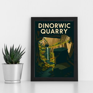 Dinorwic Quarry Digital Print Artwork l Eryri nationalpark l Individuelles Poster, Postkarte, gerahmter Druck, Grußkarte l Portrait