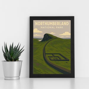 Northumberland Digitaldruck Kunstwerk l Northumberland Nationalpark l Individuelles Poster, Postkarte, gerahmter Druck, Grußkarte l Porträt