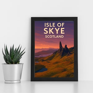 Isle of Skye Digitaldruck Kunstwerk l Isle of Skye Schottland l Individuelles Poster, Postkarte, gerahmter Druck, Grußkarte l Porträt
