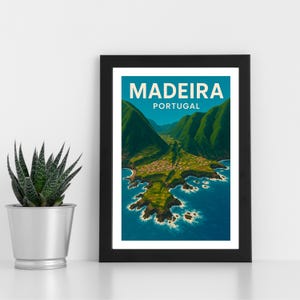 Stampa artistica di Madeira, Portogallo – Poster di viaggio in Europa (download digitale)