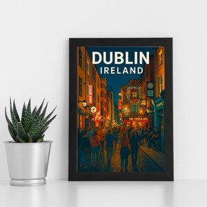 Oeuvre d'art en impression numérique Dublin Irlande l Irlande l Poster personnalisé, carte postale, impression encadrée, carte de voeux l Portrait